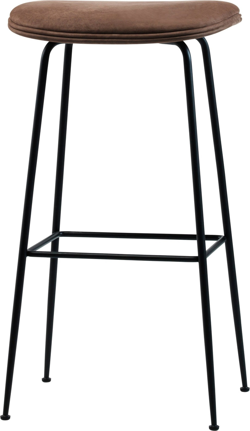 Beetle Bar Stool - Fully Upholstered - Gubi - Stools + Benches + Ottomans - Black Chrome - Canvas 2 - 0674 - HORNE