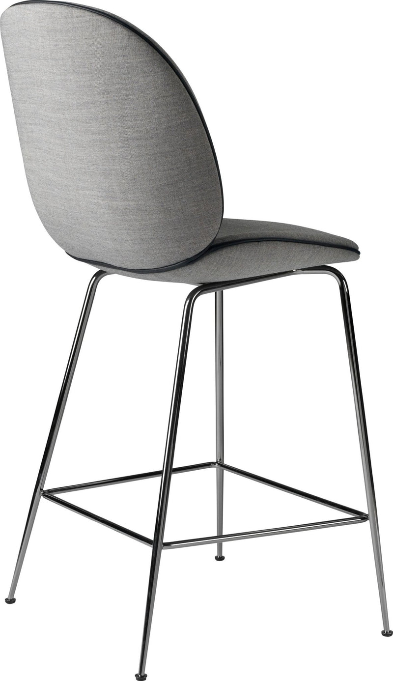 Beetle Counter Chair - Fully Upholstered - Gubi - Stools + Benches + Ottomans - Black Chrome - Canvas 2 - 0674 - HORNE