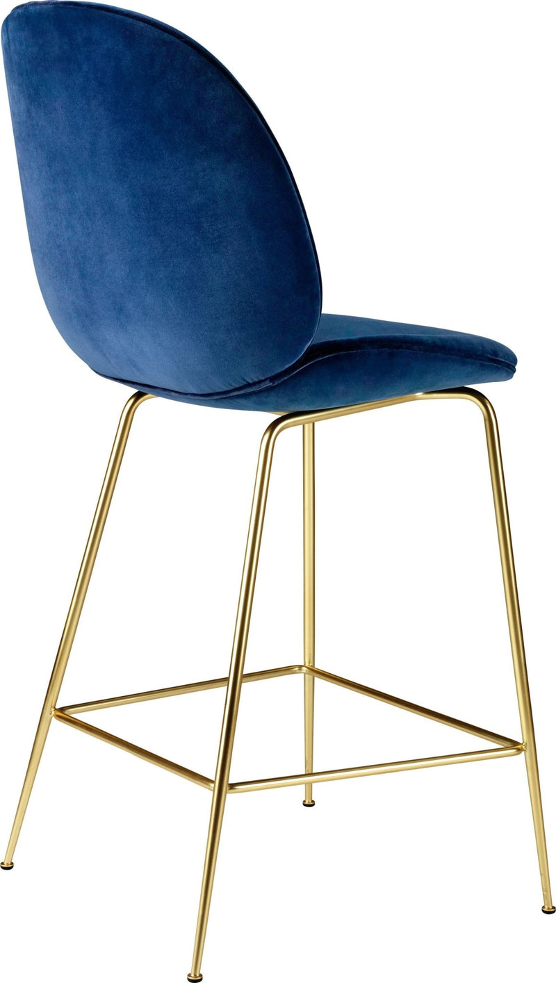 Beetle Counter Chair - Fully Upholstered - Gubi - Stools + Benches + Ottomans - Black Chrome - Canvas 2 - 0674 - HORNE