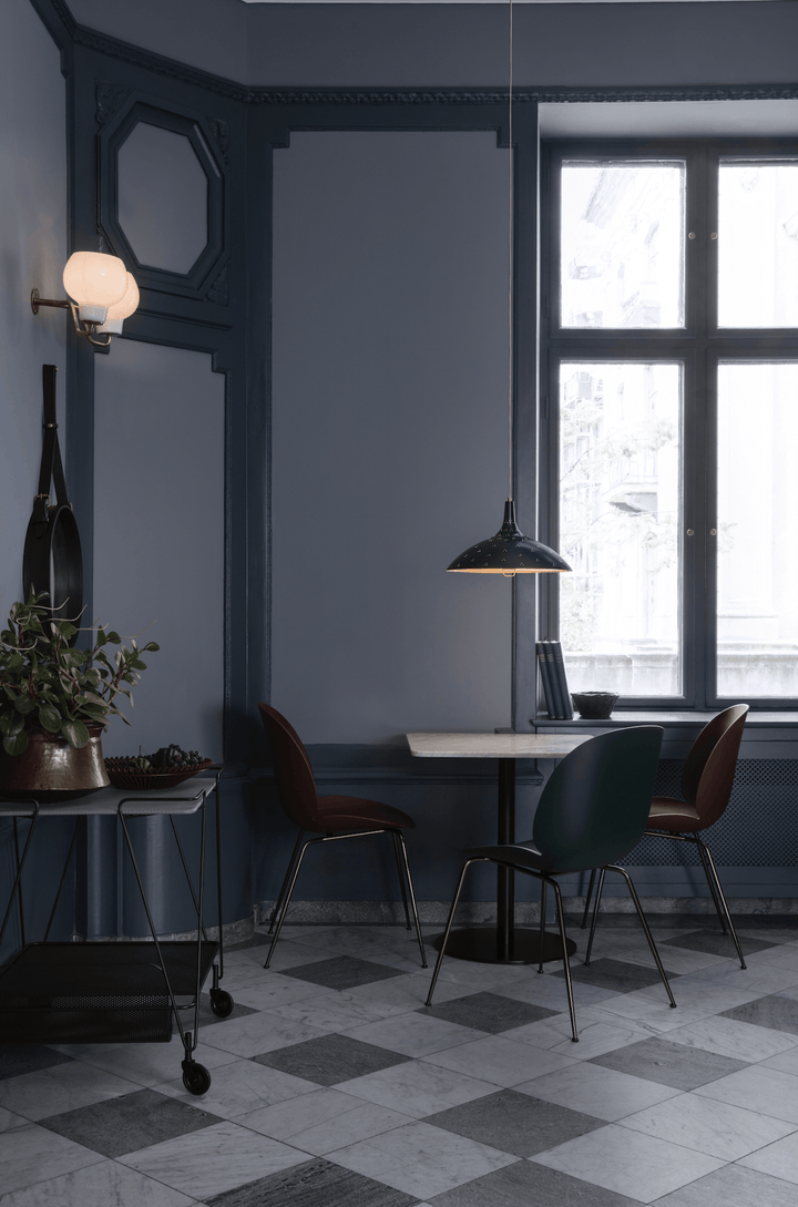 Beetle Dining Chair - Black Chrome Base - Gubi - Chairs - Black - HORNE