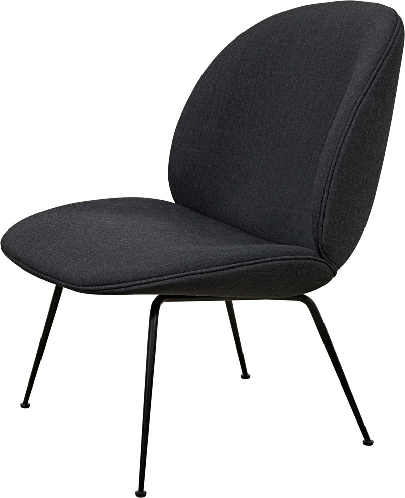 Beetle Lounge Chair - Gubi - Chairs - Matte Black - Canvas 2 - 0674 - HORNE