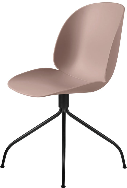 Beetle Meeting Chair - Black Swivel Base - Gubi - Chairs - Sweet Pink - HORNE