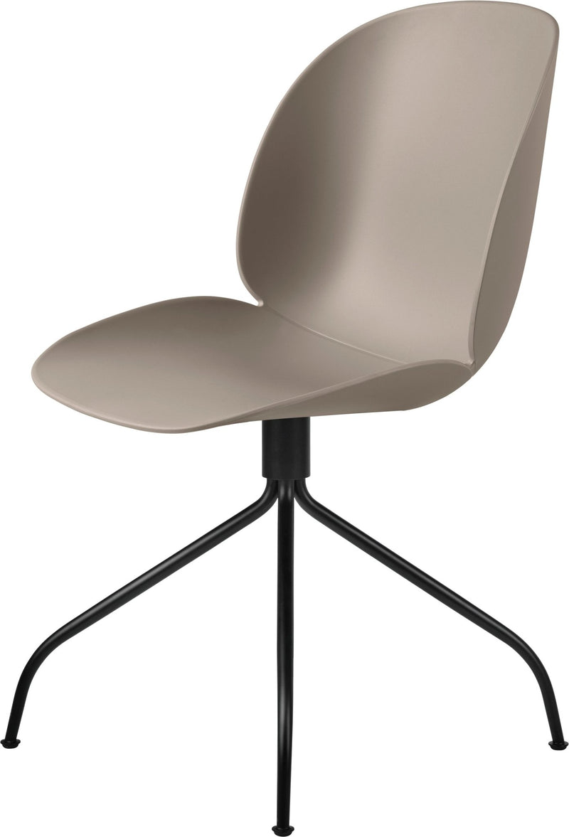 Beetle Meeting Chair - Black Swivel Base - Gubi - Chairs - Black - HORNE