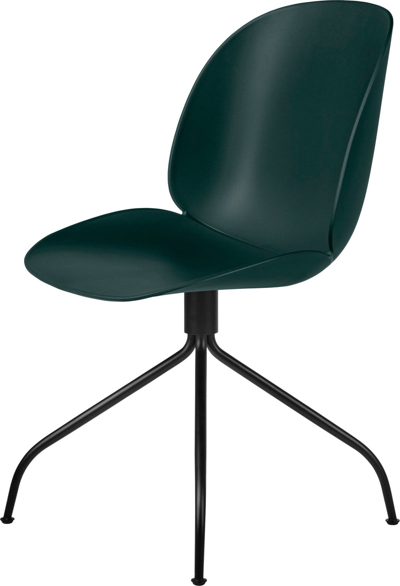 Beetle Meeting Chair - Black Swivel Base - Gubi - Chairs - Black - HORNE