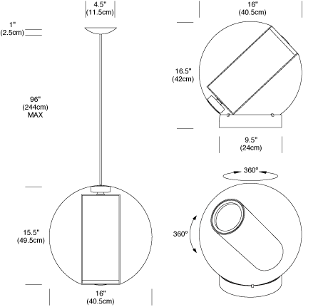 Pablo Bel Occhio Table Lamp - Orange