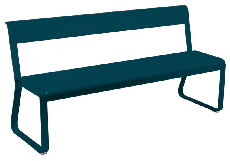 Bellevie Bench with Back - Fermob - Outdoor Furniture - Black Cherry - HORNE