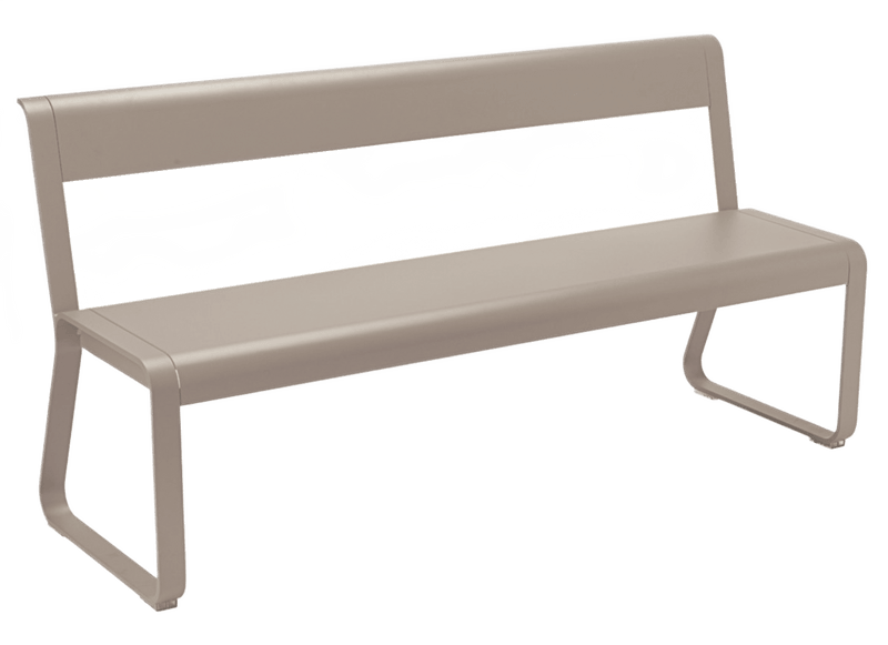 Bellevie Bench with Back - Fermob - Outdoor Furniture - Black Cherry - HORNE