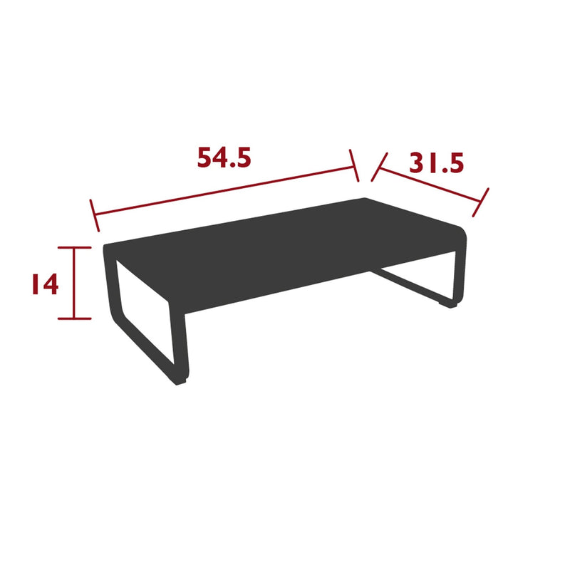 Bellevie Large Low Table - Fermob - Outdoor Furniture - Acapulco Blue - HORNE