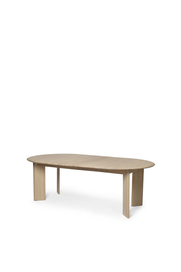 Bevel Table Extendable - Ferm Living - Tables + Desks - White Oiled Beech - Two Extensions - HORNE