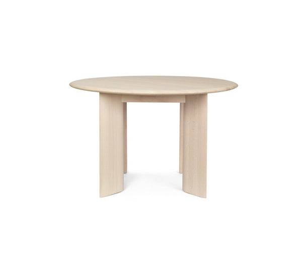 Bevel Table - Round - Ferm Living - Tables + Desks - White Oiled Beech - HORNE