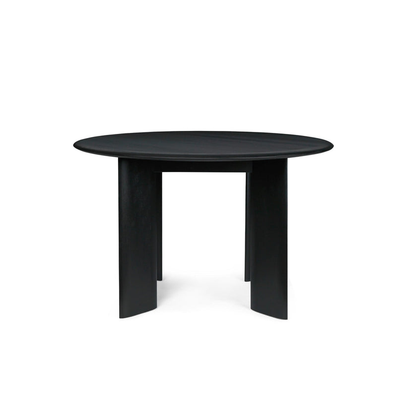 Bevel Table - Round - Ferm Living - Tables + Desks - Black Oiled Beech - HORNE