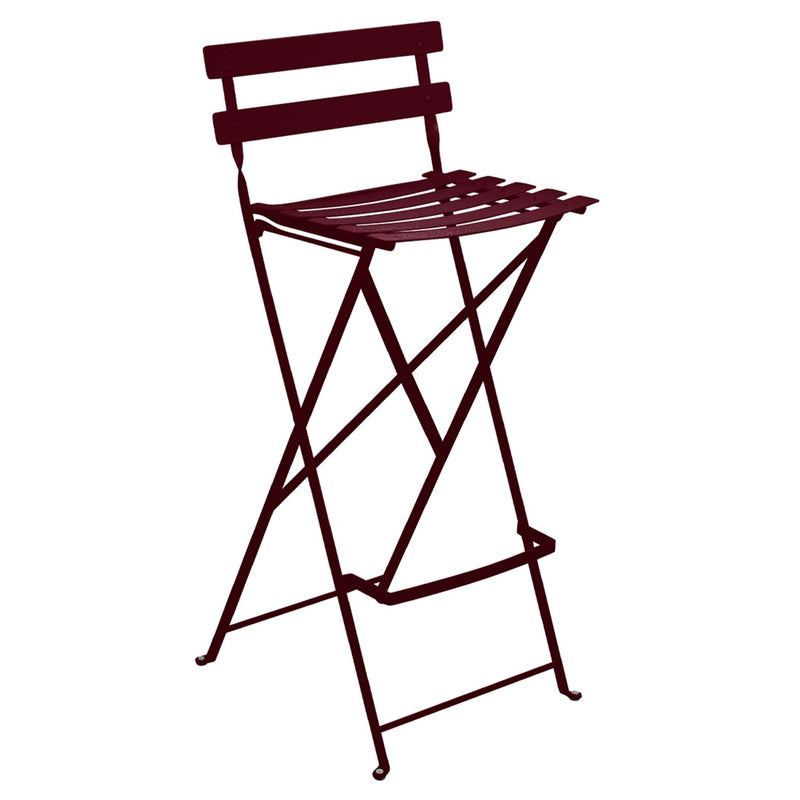Bistro Bar Stool - Set of 2 - Fermob - Outdoor Furniture - Black Cherry - HORNE