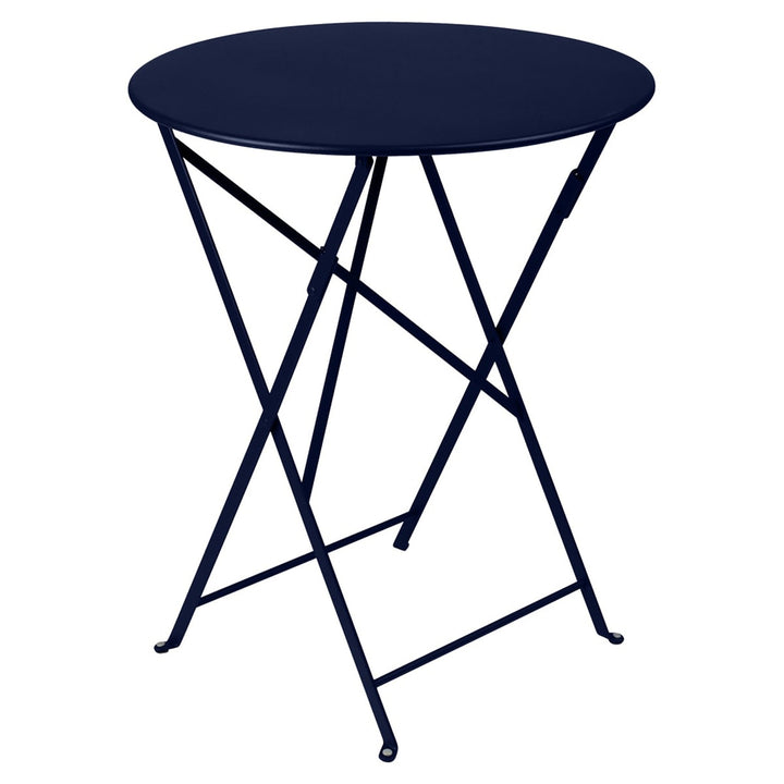 Bistro Round Folding Table - 24" - Fermob - Outdoor Furniture - Deep Blue - HORNE