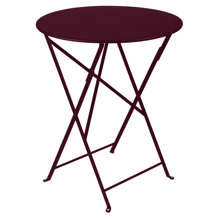 Bistro Round Folding Table - 24" - Fermob - Outdoor Furniture - Black Cherry - HORNE