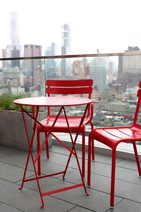 Bistro Round Folding Table - 24" - Fermob - Outdoor Furniture - Honey Textured - HORNE