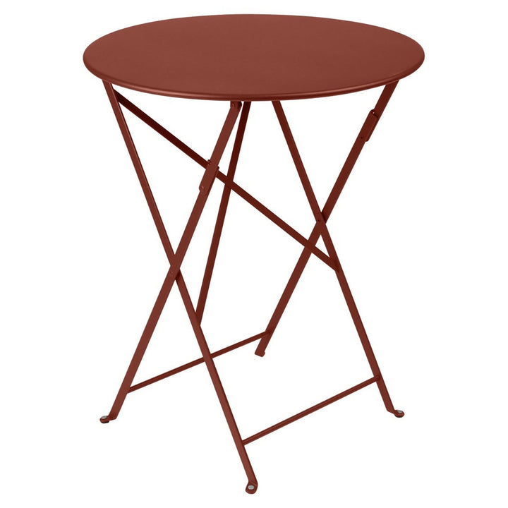Bistro Round Folding Table - 24" - Fermob - Outdoor Furniture - Red Ochre - HORNE