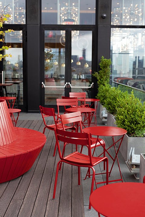 Bistro Round Folding Table - 24" - Fermob - Outdoor Furniture - Honey Textured - HORNE