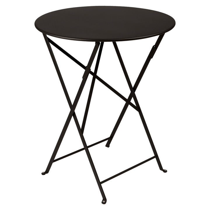 Bistro Round Folding Table - 24" - Fermob - Outdoor Furniture - Liquorice - HORNE