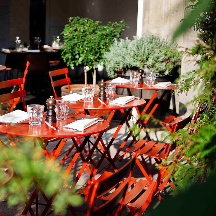 Bistro Round Folding Table - 24" - Fermob - Outdoor Furniture - Honey Textured - HORNE