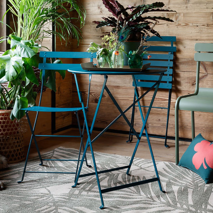 Bistro Round Folding Table - 24" - Fermob - Outdoor Furniture - Honey Textured - HORNE