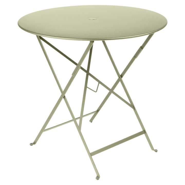 Bistro Round Folding Table - 30" w/Umbrella Hole - Fermob - Outdoor Furniture - Willow Green - HORNE