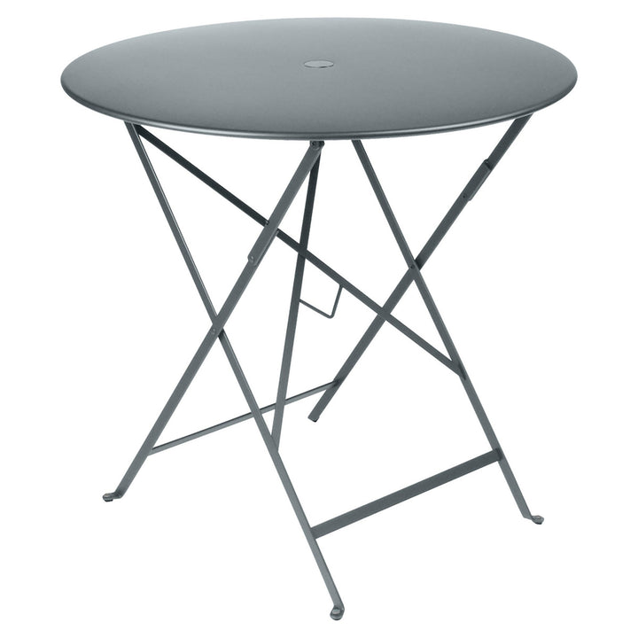 Bistro Round Folding Table - 30" w/Umbrella Hole - Fermob - Outdoor Furniture - Storm Grey - HORNE