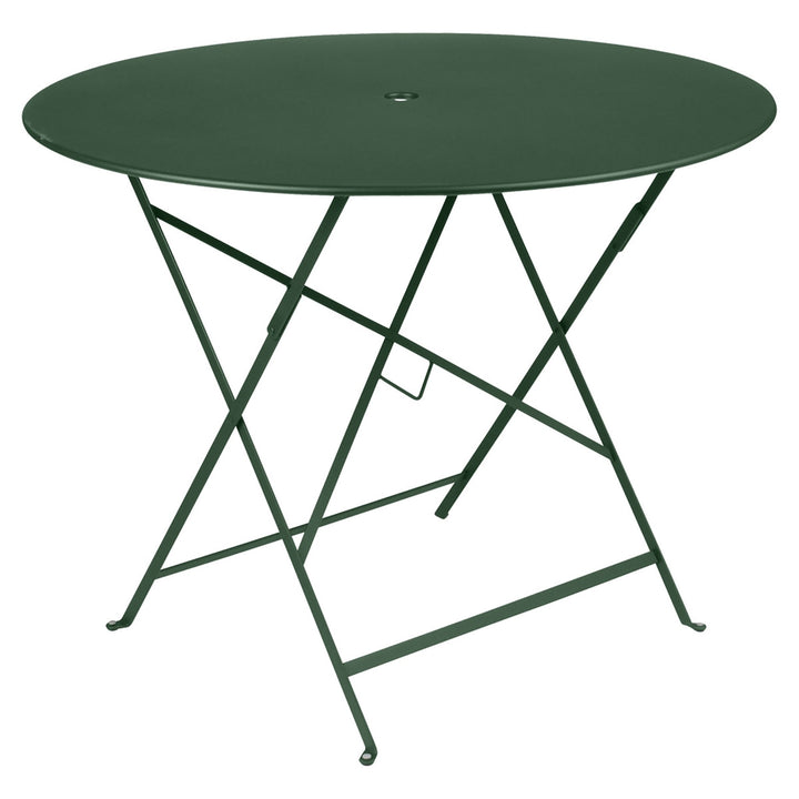 Bistro Round Folding Table - 38" w/Umbrella Hole - Fermob - Outdoor Furniture - Cedar Green - HORNE