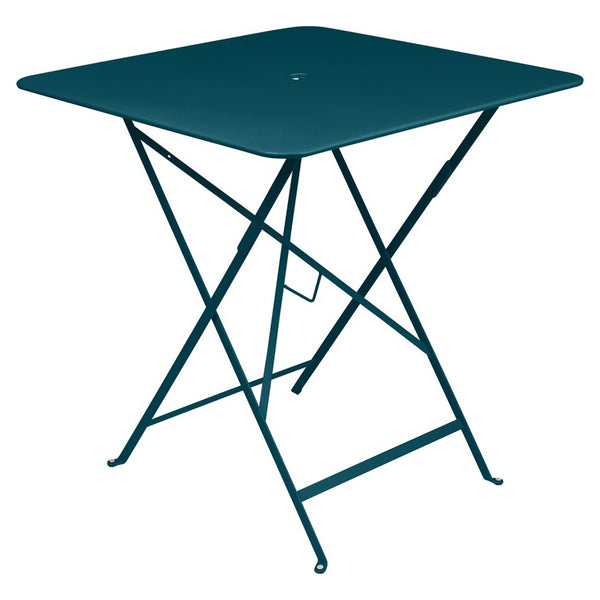 Bistro Square Folding Table - 28" x 28" - Fermob - Outdoor Furniture - Acapulco Blue - HORNE