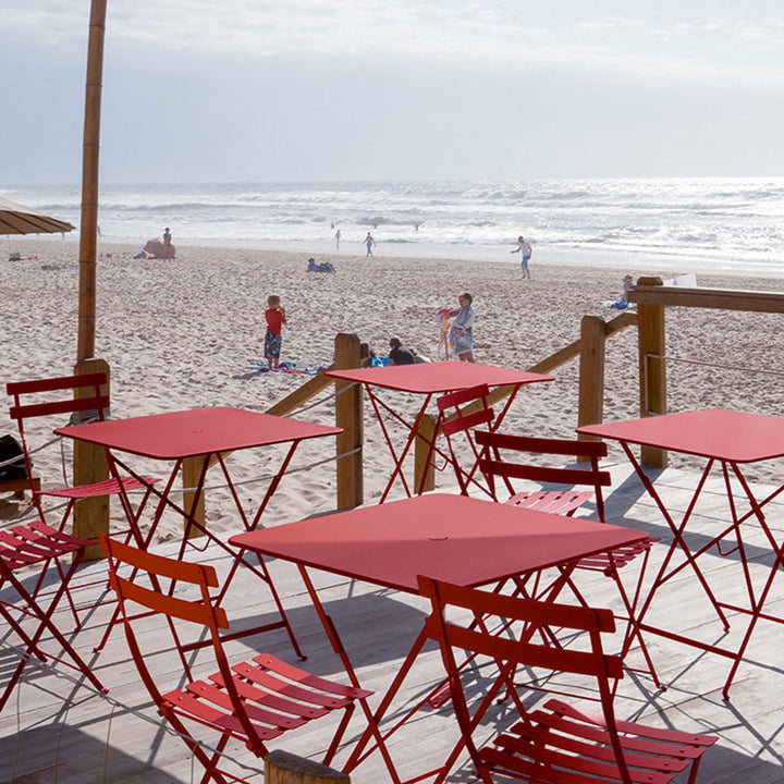 Bistro Square Folding Table - 28" x 28" - Fermob - Outdoor Furniture - Nutmeg - HORNE