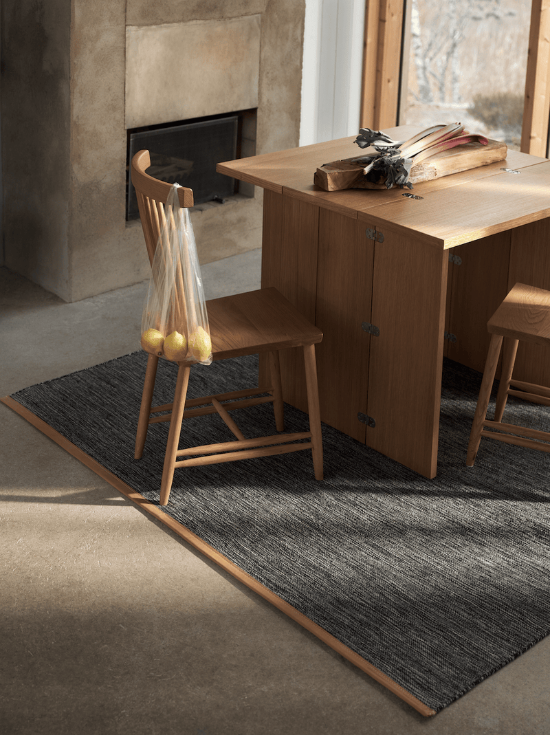 Björk Wool & Cotton Rugs - Design House Stockholm - Rugs - Small - Dark Grey - HORNE