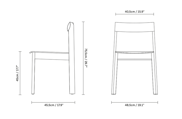 Blueprint Chair - Form + Refine - Chairs - Black - Stained Oak - HORNE