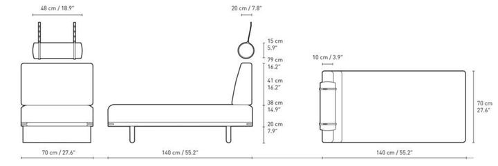 BM0865 Convertible Oak Daybed Couch