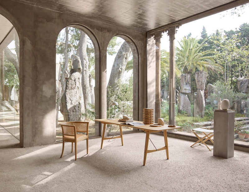 BM1160 Hunting Table - Carl Hansen & Son - Tables + Desks - Oiled Walnut - Stainless Steel - HORNE