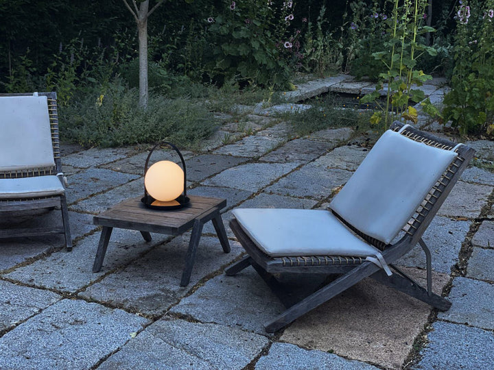 Bola Lantern - Pablo Designs - Outdoor Lights - Tan/Chrome - HORNE