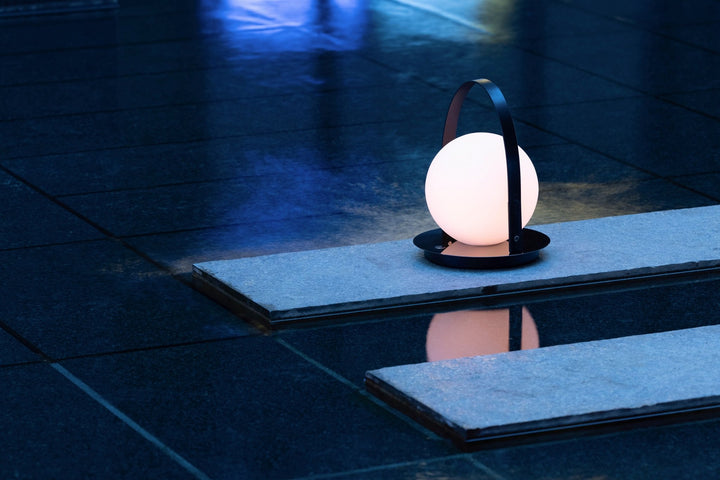 Bola Lantern - Pablo Designs - Outdoor Lights - Tan/Chrome - HORNE