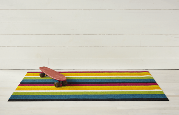 Bold Stripe Shag Rug - Chilewich - Rugs - Multi - Doormat - HORNE