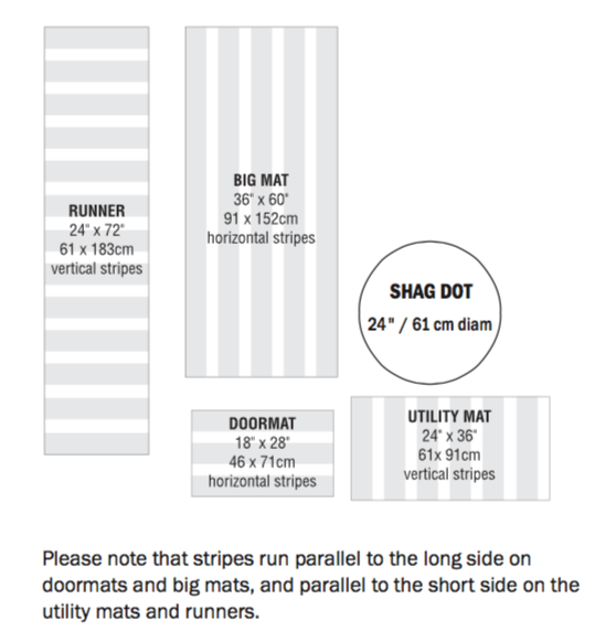 Bold Stripe Shag Rug - Chilewich - Rugs - Black/White - Doormat - HORNE