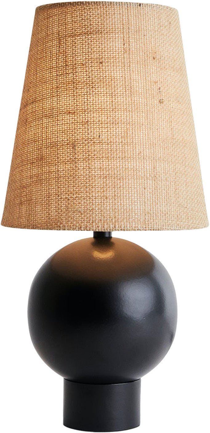Bole Table Light - Workstead - Table + Task - Matte Black Enamel - Natural Linen - HORNE