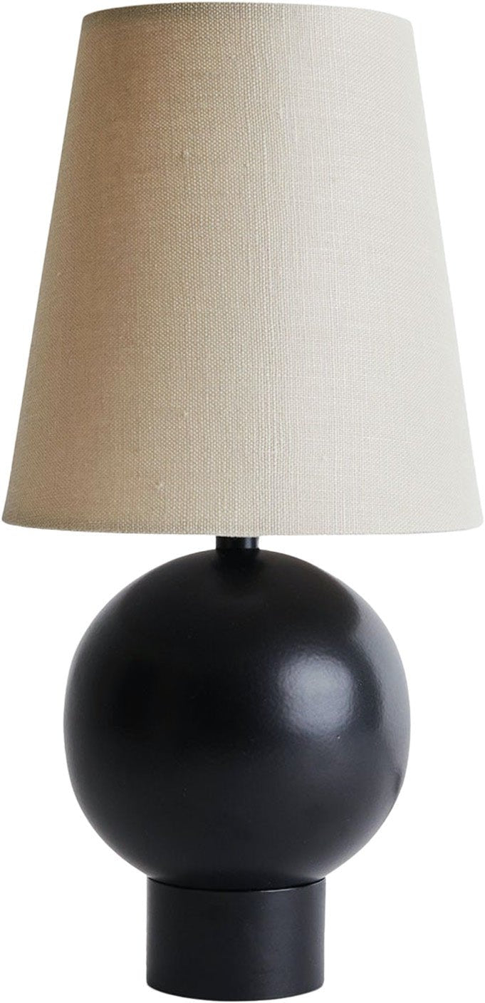 Bole Table Light - Workstead - Table + Task - Matte Black Enamel - Natural Linen - HORNE