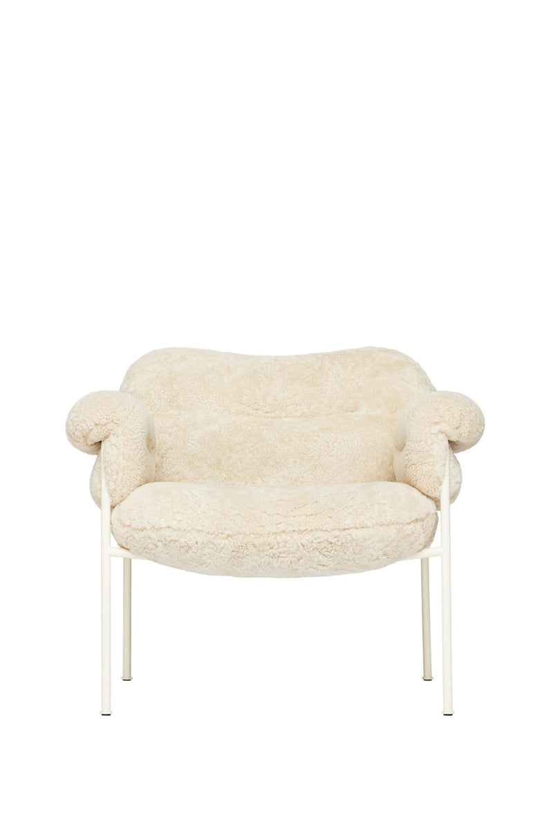 Bollo Armchair - Fogia - Chairs - Vintage - Cognac Leather - White - HORNE