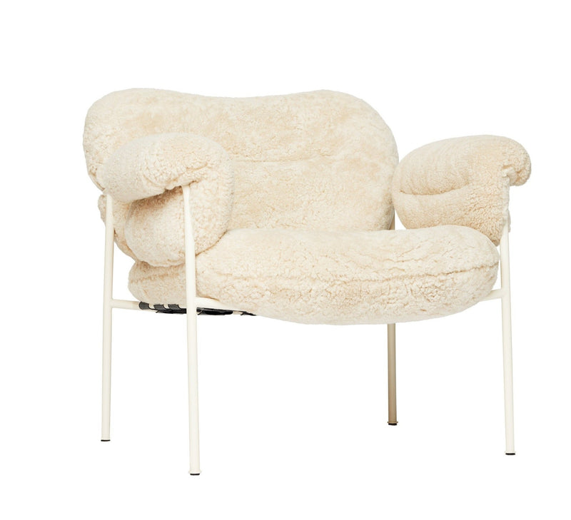 Bollo Armchair - Fogia - Chairs - Vintage - Cognac Leather - White - HORNE