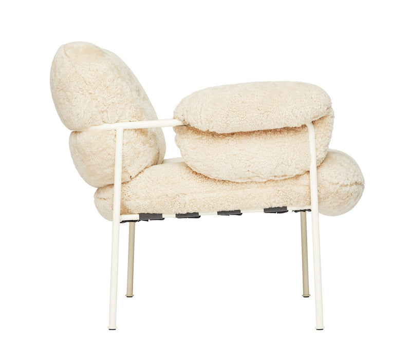 Bollo Armchair - Fogia - Chairs - Vintage - Cognac Leather - White - HORNE