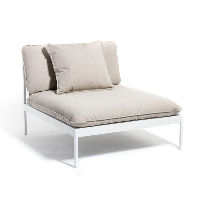 Bonan Lounge Chair - Skargaarden - Outdoor Furniture - Light Grey Aluminum - Light Grey Sunbrella Sling - HORNE