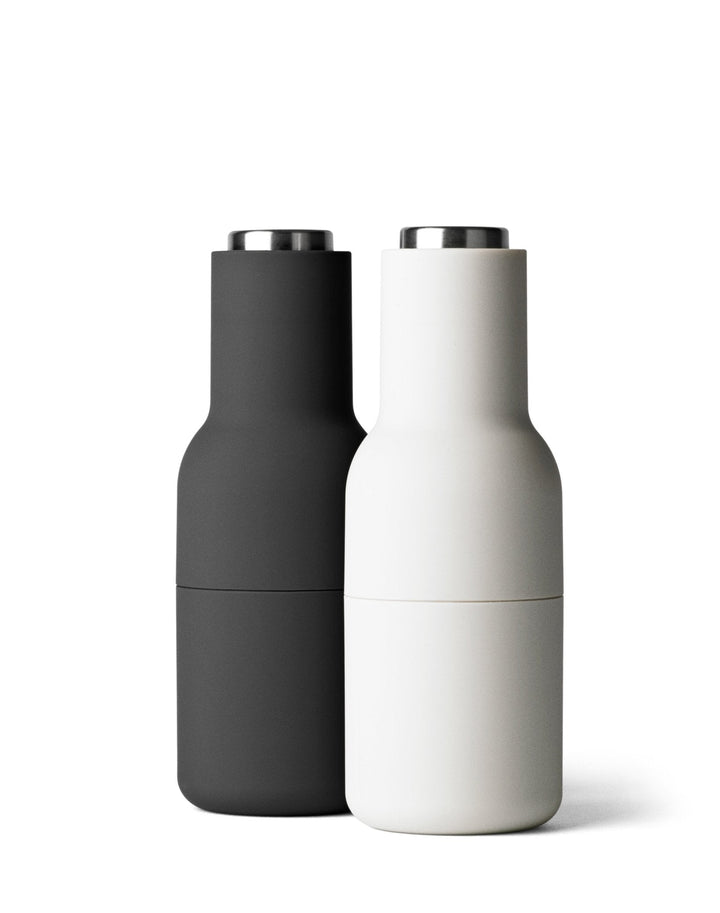 Bottle Grinders - Set of 2 - Audo Copenhagen - Kitchen Tools - Carbon/Ash - Steel Lid - HORNE