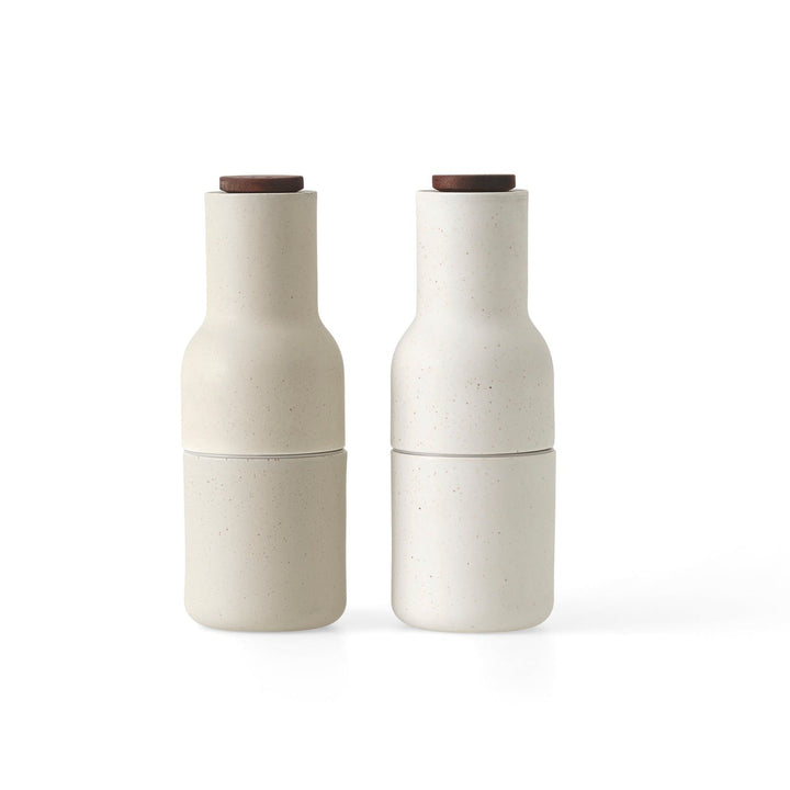 Bottle Grinders - Set of 2 - Audo Copenhagen - Kitchen Tools - Sand - Walnut Lid - HORNE