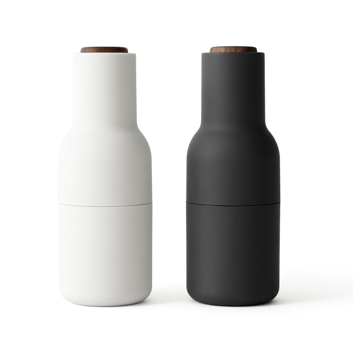 Bottle Grinders - Set of 2 - Audo Copenhagen - Kitchen Tools - Carbon/Ash - Walnut Lid - HORNE