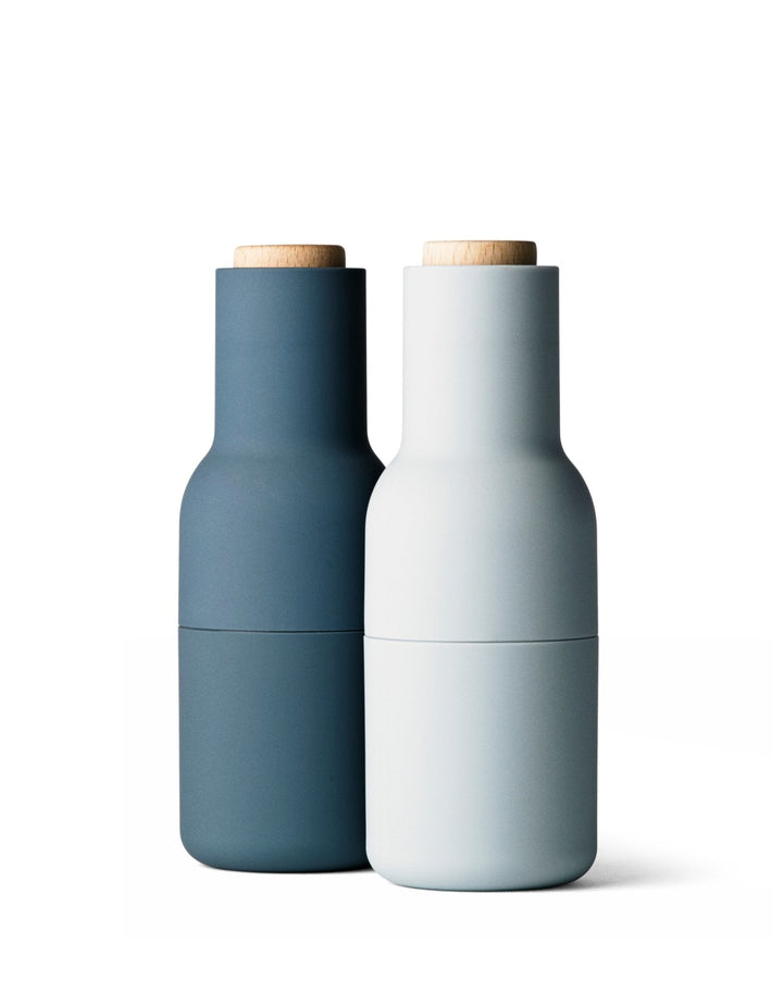 Bottle Grinders - Set of 2 - Audo Copenhagen - Kitchen Tools - Blues - Beech Lid - HORNE