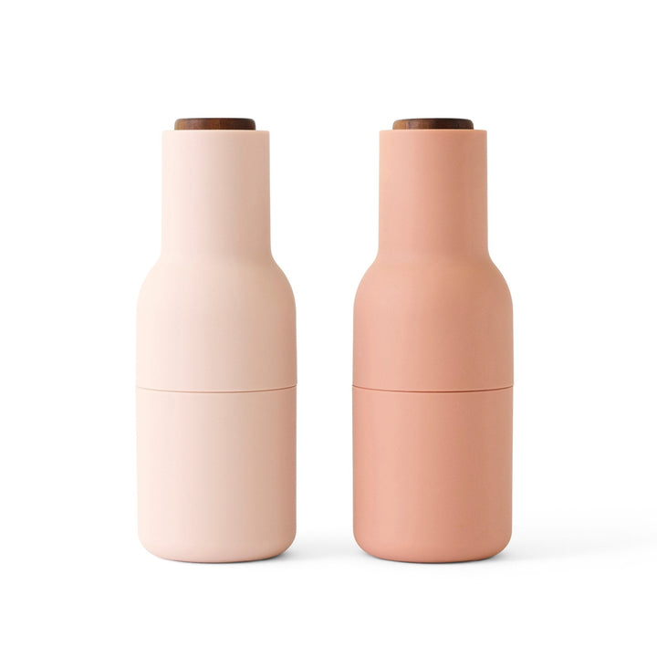 Bottle Grinders - Set of 2 - Audo Copenhagen - Kitchen Tools - Nudes - Walnut Lid - HORNE