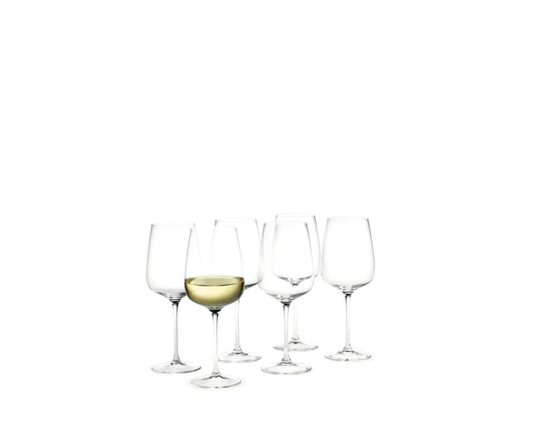 Bouquet White Wine Glass - Set of 6 - Holmegaard - Wine + Champagne Glasses - HORNE