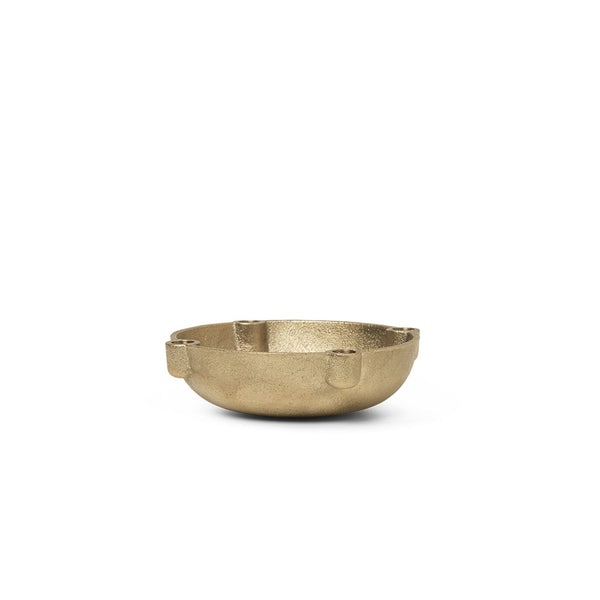 Bowl Candle Holder - Casted Brass - Ferm Living - Candle Holders - Brass - HORNE